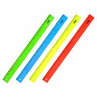 Линейка пластиковая 50 см ПИФАГОР, неоновая, ассорти, 210845