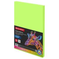 Бумага цветная BRAUBERG, А4, 75 г/м2, 100 л., НЕОН, зеленая, для офисной техники, 116671 - 548 руб. в alfabook