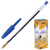 Ручка шариковая BIC "Cristal", СИНЯЯ, корпус прозрачный, узел 1 мм, линия письма 0,32 мм, 847898/528921 - 109 руб. в alfabook