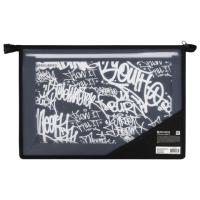 Папка для труда BRAUBERG А4, 2 отделения, пластик, молния сверху, органайзер, "Graffiti", 272215 - 483 руб. в alfabook