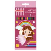 Карандаши цветные ПИФАГОР "ФЕЯ", 12 цветов, шестигранные, 181338 - 99 руб. в alfabook