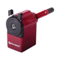 Точилка механическая BRAUBERG "JET", металлический механизм, черный/бордовый, 222517 - 790 руб. в alfabook