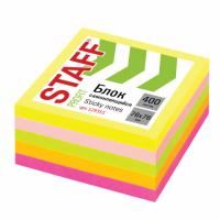 Блок самоклеящийся (стикеры) STAFF НЕОНОВЫЙ, 76х76 мм, 400 листов, 5 цветов, 129351 - 206 руб. в alfabook