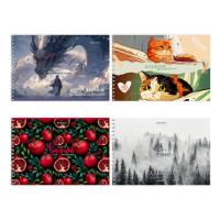 Альбом для рисования А4, 40 л., гребень, обложка картон, BRAUBERG, 195х285 мм, МИКС-1, 107118 - 188 руб. в alfabook