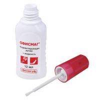 Ручка-корректор + корректирующая жидкость ОФИСМАГ, 12 мл, 2 в 1: металлический наконечник + кисточка, 225218 - 147 руб. в alfabook