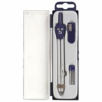 Готовальня BRAUBERG "Student Oxford", 3 предмета: циркуль 140 мм, грифель, точилка, пенал с подвесом, 210332