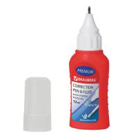 Ручка-корректор + корректирующая жидкость BRAUBERG, 12 мл, 2 в 1: металлический наконечник + кисточка, 225217 - 154 руб. в alfabook