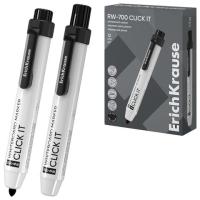 Маркер стираемый для белой доски автоматический ERICH KRAUSE RW-700 "Click it", ЧЕРНЫЙ, 2 мм, 60830 - 234 руб. в alfabook
