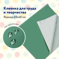 Клеёнка настольная для уроков труда, ПВХ, зеленая, 69х40 см, ПИФАГОР - 168 руб. в alfabook