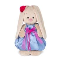 Мягкая игрушка Зайка Ми в синем платье с розовым бантиком 25см - 1 691 руб. в alfabook