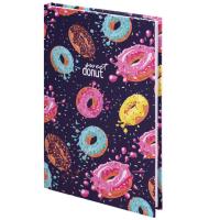 Блокнот А5 (134х206 мм), 80 л., твёрдый, клетка, выборочный лак, BRAUBERG KIDS, "Donuts", 114425 - 272 руб. в alfabook