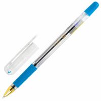 Ручка шариковая с грипом BRAUBERG "X-ONE", СИНЯЯ, корпус прозрачный, узел 0,5 мм, линия письма 0,35 мм, 143985 - 106 руб. в alfabook