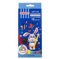 Карандаши цветные стираемые с ластиком ПИФАГОР "МАГИЯ", 12 цветов, шестигранные, 181574, 50 - 183 руб. в alfabook
