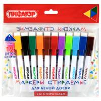Маркеры стираемые 2 мм для белой доски и планера со стирателем НАБОР 12 ЦВЕТОВ, ПИФАГОР, 152565 - 178 руб. в alfabook