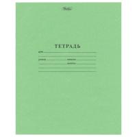 Тетрадь ЗЕЛЁНАЯ обложка 24 л., линия с полями, офсет, "HATBER", 023532, 24Т5B2_05112