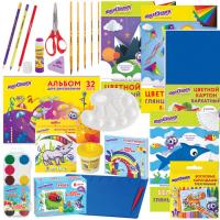 Набор для творчества в подарочной коробке ЮНЛАНДИЯ "ЧЕМОДАНЧИК ТВОРЧЕСТВА" 20 предметов, 880124 - 2 157 руб. в alfabook