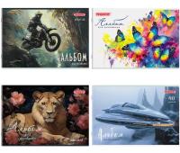 Альбом для рисования А4, 40 листов, скоба, обложка офсет, ПИФАГОР, 203х288 мм, "МИКС-1", 107113 - 140 руб. в alfabook