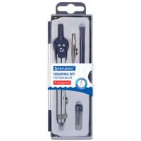 Готовальня BRAUBERG "Student Oxford", 4 предмета: циркуль 140 мм, рейсфедернная вставка + держатель, грифель, 210335