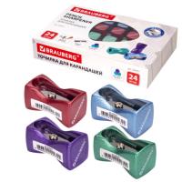 Точилка BRAUBERG "ZigZag", металлическая, корпус ассорти, 228457 - 112 руб. в alfabook