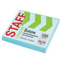Блок самоклеящийся (стикеры) STAFF STANDARD, ПАСТЕЛЬНЫЙ 76х76 мм, голубой, 100 листов, 116574 - 37 руб. в alfabook