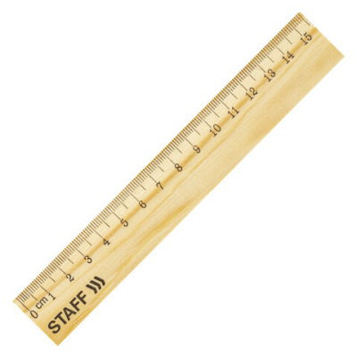 Линейка деревянная 15 см, STAFF, канадская сосна, 210797 - 27 руб. в alfabook