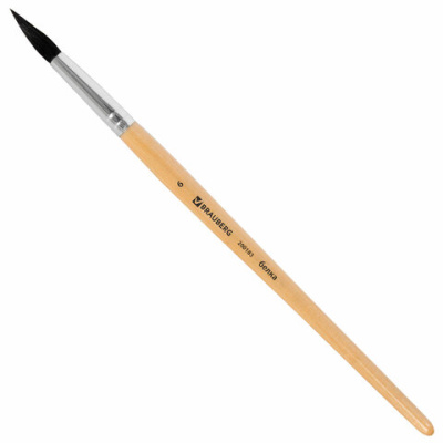 Кисть BRAUBERG, белка, круглая, № 6, 200183 - 245 руб. в alfabook