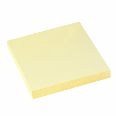 Блок самоклеящийся (стикер),76х76 мм, 100 л., желтый, STAFF - 33 руб. в alfabook