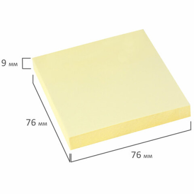 Блок самоклеящийся (стикер),76х76 мм, 100 л., желтый, STAFF - 33 руб. в alfabook
