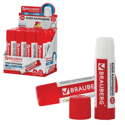 Клей-карандаш BRAUBERG, 25 г, 220871 - 109 руб. в alfabook