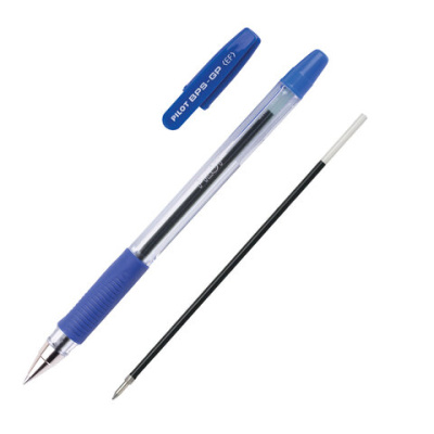 Ручка шариковая масляная, синяя, "BPS-GP", корпус прозрачный, узел 0,5 мм, линия 0,25 мм, PILOT - 85 руб. в alfabook
