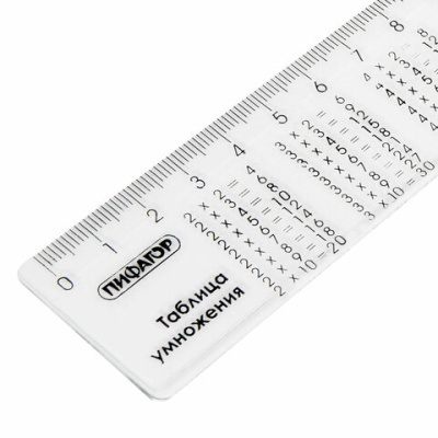 Линейка пластик 20 см, таблица умножения, ПИФАГОР - 24 руб. в alfabook