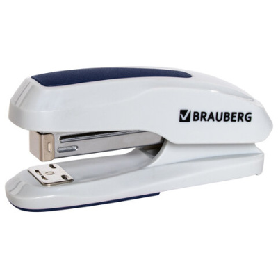 Степлер №24/6, 26/6 BRAUBERG "Extra", до 30 листов, серо-синий, 229087 - 541 руб. в alfabook