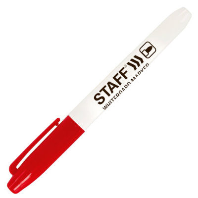 Маркер для доски, красный, 2,5 мм, тонкий корпус, STAFF - 31 руб. в alfabook