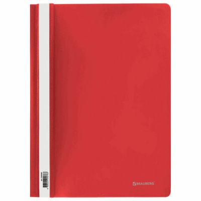 Скоросшиватель пластиковый , А4, красный, BRAUBERG - 19 руб. в alfabook