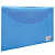Папка-конверт с кнопкой BRAUBERG, А4, до 100 листов, прозрачная, синяя, 0,15 мм, 221637 - 56 руб. в alfabook
