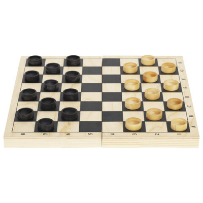 Шашки классические деревянные, лакированные, доска 29х29 см, ЗОЛОТАЯ СКАЗКА, 664673 - 1 296 руб. в alfabook