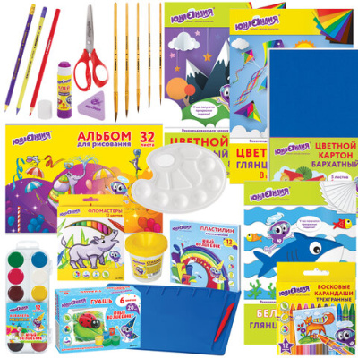 Набор для творчества в подарочной коробке ЮНЛАНДИЯ "ЧЕМОДАНЧИК ТВОРЧЕСТВА" 20 предметов, 880124 - 2 157 руб. в alfabook