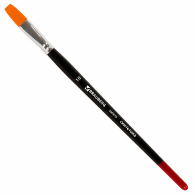 Кисть BRAUBERG синтетика, плоская, №10, 200870 - 122 руб. в alfabook