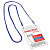 Бейдж вертикальный БОЛЬШОЙ (120х90 мм), на синем шнурке 45 см, 2 карабина, ОФИСМАГ, 235719 - 48 руб. в alfabook