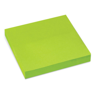 Блок самоклеящийся (стикеры), неоновый, 76х76 мм, 90 листов, зеленый, BRAUBERG - 78 руб. в alfabook
