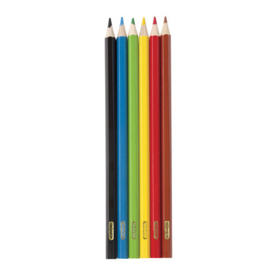 Карандаши цветные 6 цветов, "ЖИРАФ", пластиковые, классические заточенные, ПИФАГОР - 43 руб. в alfabook