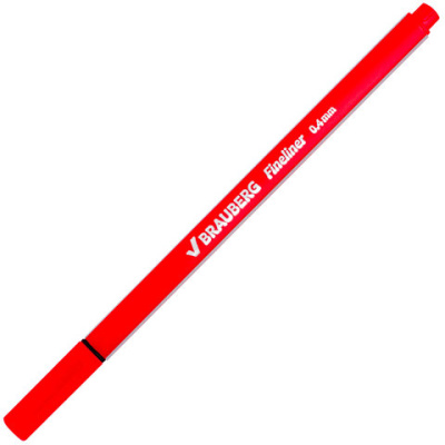 Ручка капиллярная "Aero", КРАСНАЯ, трехгранная, линия письма 0,4 мм, BRAUBERG - 36 руб. в alfabook