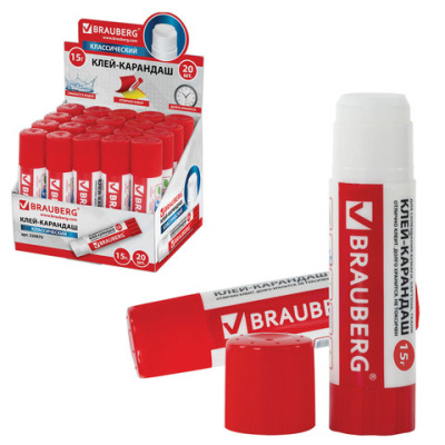 Клей-карандаш BRAUBERG, 15 г, 220870 - 98 руб. в alfabook