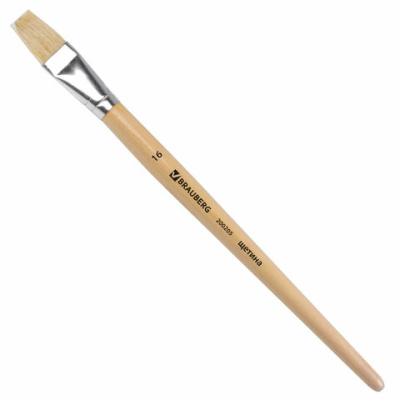 Кисть BRAUBERG, щетина, плоская, № 16, 200205 - 117 руб. в alfabook