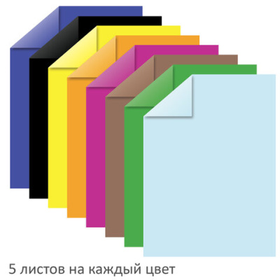Цветная бумага А4, 40л. 8 цветов, склейка, 80г/м2, BRAUBERG - 291 руб. в alfabook