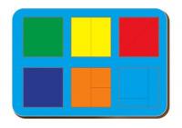 Рамка-вкладыш Сложи квадрат 6 квадратов, уровень 1 - 318 руб. в alfabook